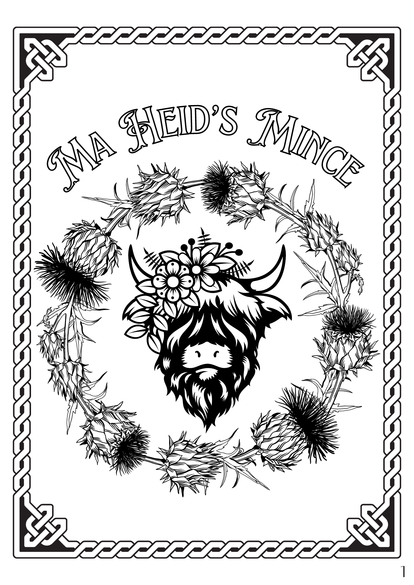 Clan Artisan's Gallus Scottish Colouring Book