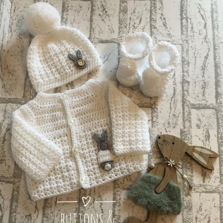 Buttons & Bows Baby Crochet Set